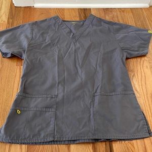 Grey Medium Scrub Top